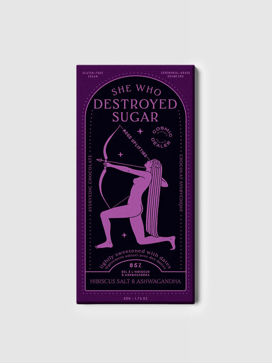 Chocolat Noir 85% Sel d'hibiscus & Ashwagandha