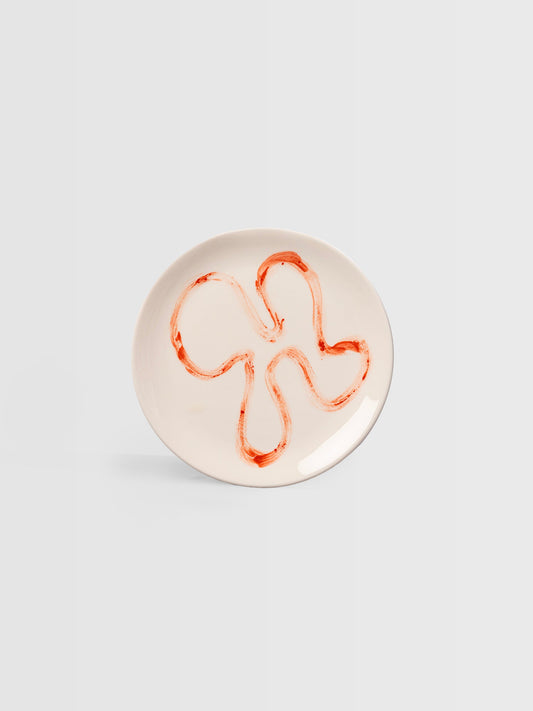 Assiette à dessert en grès caramel